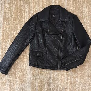 Forever 21 | Black Biker Faux Leather Jacket | SZ MED